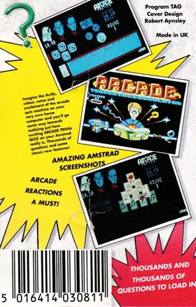 Arcade Trivia Quiz Simulator (UK) (1989) box cover back